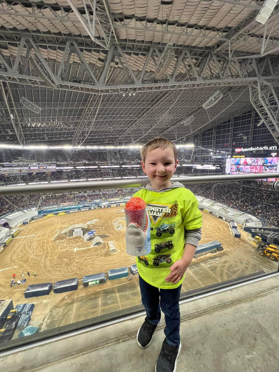 Just a dude being a dude at his first <a href="/MonsterJam/">Monster Jam</a> show in Minneapolis.