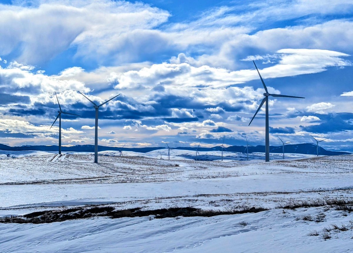 It’s a crisp day at the South Peak wind project in central Montana. Beyond the beauty is enough clean energy to offset about 207,00 tons of carbon dioxide every year!