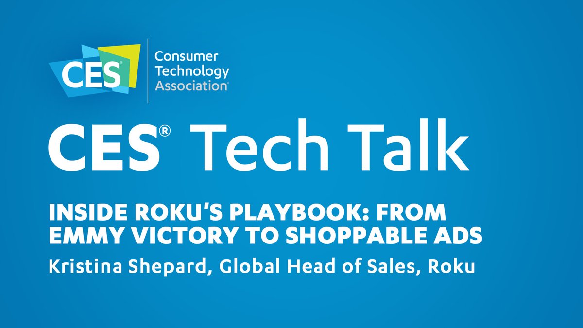 Tune in to this week’s #CESTechTalk! @JamesKotecki talks about the power of data and interactive advertising in the streaming realm with @Roku VP of Global Advertising Sales and Partnerships Kristina Shepard: ces.tech/events-program…