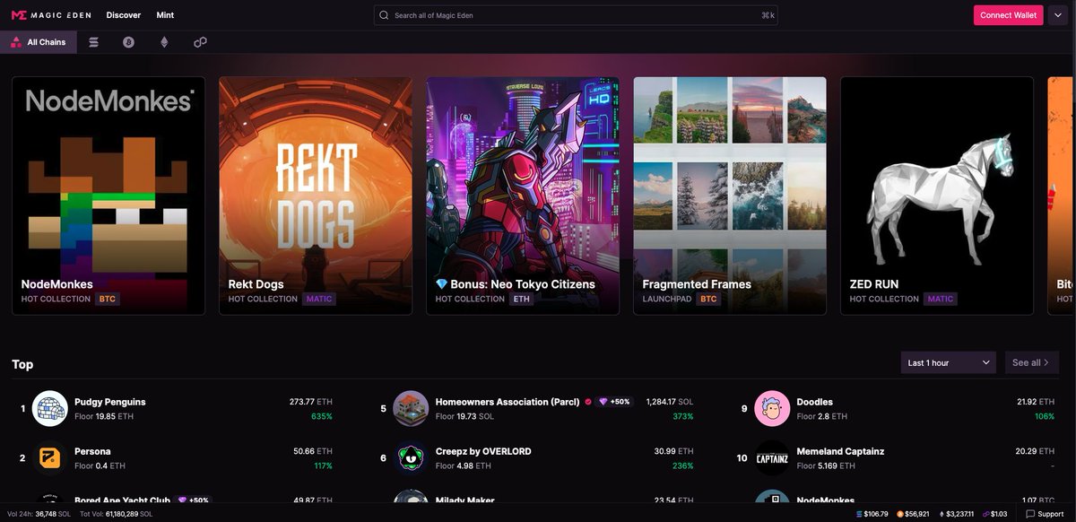 NeoTokyoCode's tweet photo. Citizens now have a new home on @MagicEden!

This move is only possible in alignment with the other top collections on ETH.

We're excited to continue pushing the space forward together, and a 50% Diamond Bonus on our NFTs is nice too! https://t.co/yox9N8Kg7j