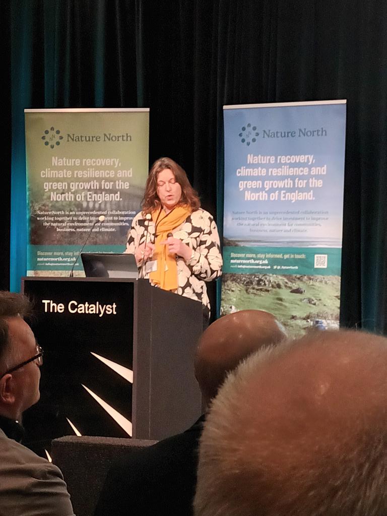 Great to hear Carole Pyrah telling a packed audience about the #TeesSwale Naturally Connected programme in her opening address at @_NatureNorth conference today