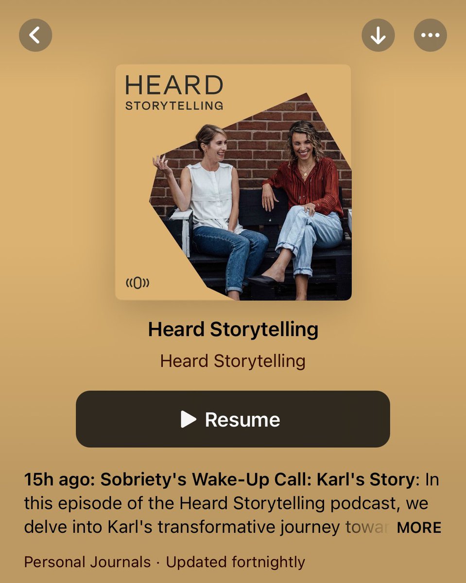 The Heard Storytelling podcast has been a year in the making and the first episodes go live today. It’s been a remarkable project to work on. Take a listen 👉podfollow.com/heard-storytel…