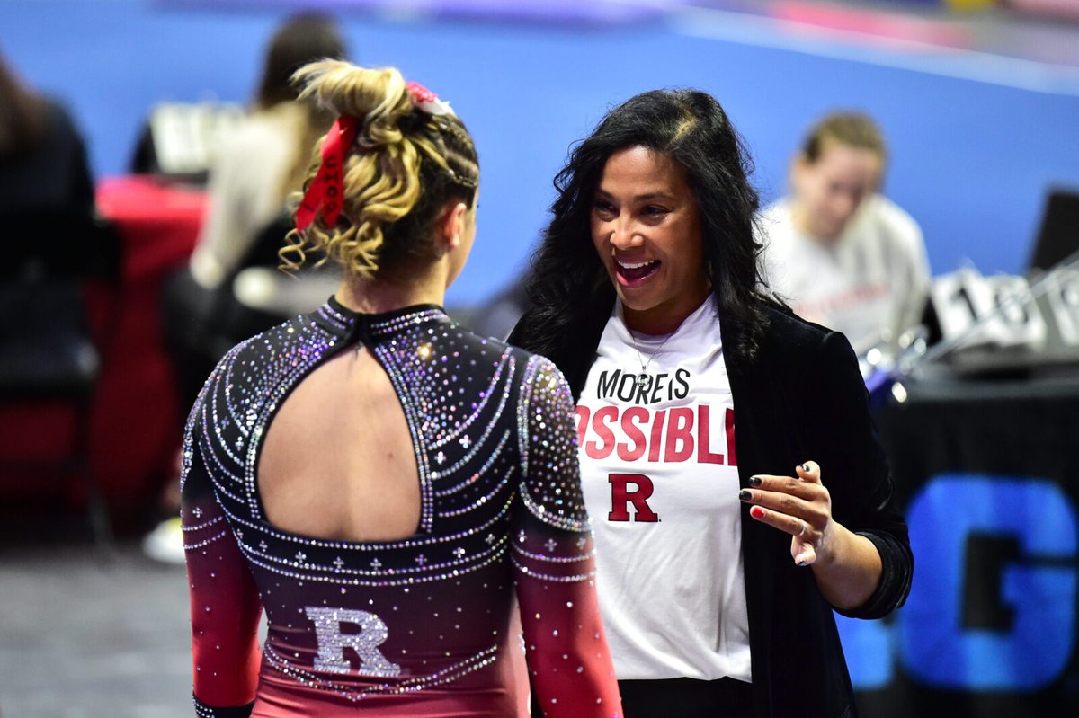 ESPNFrontRow's tweet photo. .@RUGymnastics head coach @ubeasley1 is the granddaughter of civil rights activist Reginald Hawkins

@andscape contributor @Alyssa_Haduck shares how Salim-Beasley strives to diversify #NCAAGym at every level after being inspired by her family's legacy

🔗 https://t.co/PUIFNc8EwG https://t.co/cHFrAbcr6h