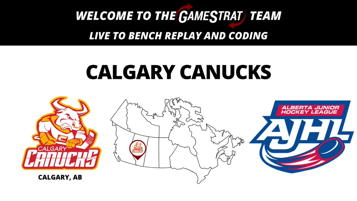 GameStratReplay's tweet photo. We are excited to be working with the Calgary Canucks this season! 🏒📈

📍Calgary, AB

@Calgary_Canucks @MikeMmglawson @theajhl @cjhlhockey
#BenchReplay #GameStratReplay #AJHL #CJHL https://t.co/EXRH2VWHpp