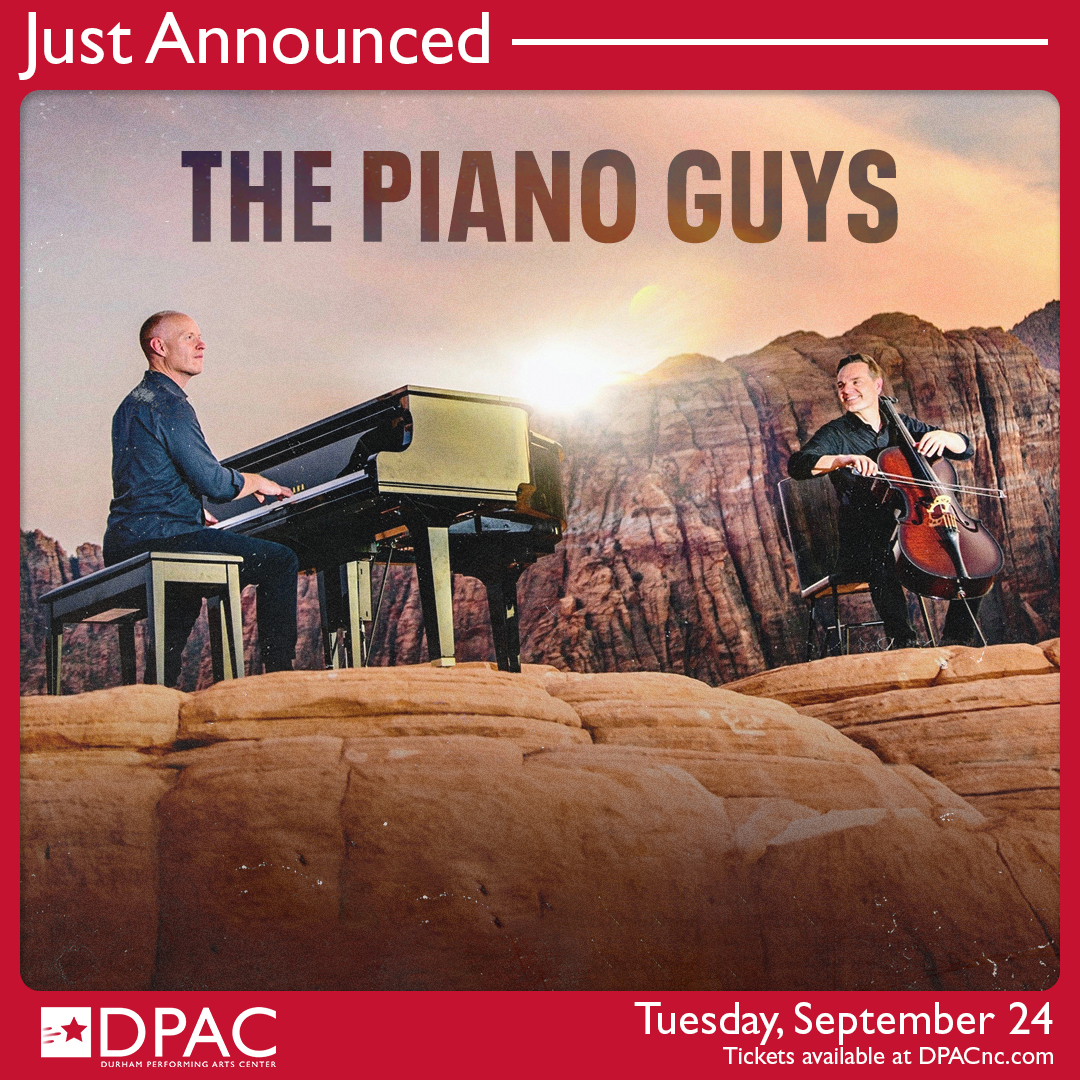 🚨Just Announced🚨 The Piano Guys 🎹 are hitting the road and will be performing at DPAC Durham on 9/24. Great seats on sale Friday, March 1 at 10am at DPACnc.com