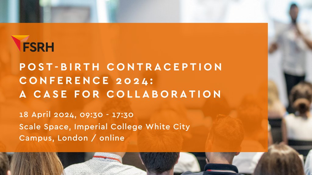 🔸Join us at our upcoming hybrid Post-Birth Contraception Conference on 18 April, 09:30 - 17:30.

🔸Gain a better understanding of the benefits and barriers of providing a post-birth contraception service to improve outcomes.

🔸Book your place: l8r.it/JpFa