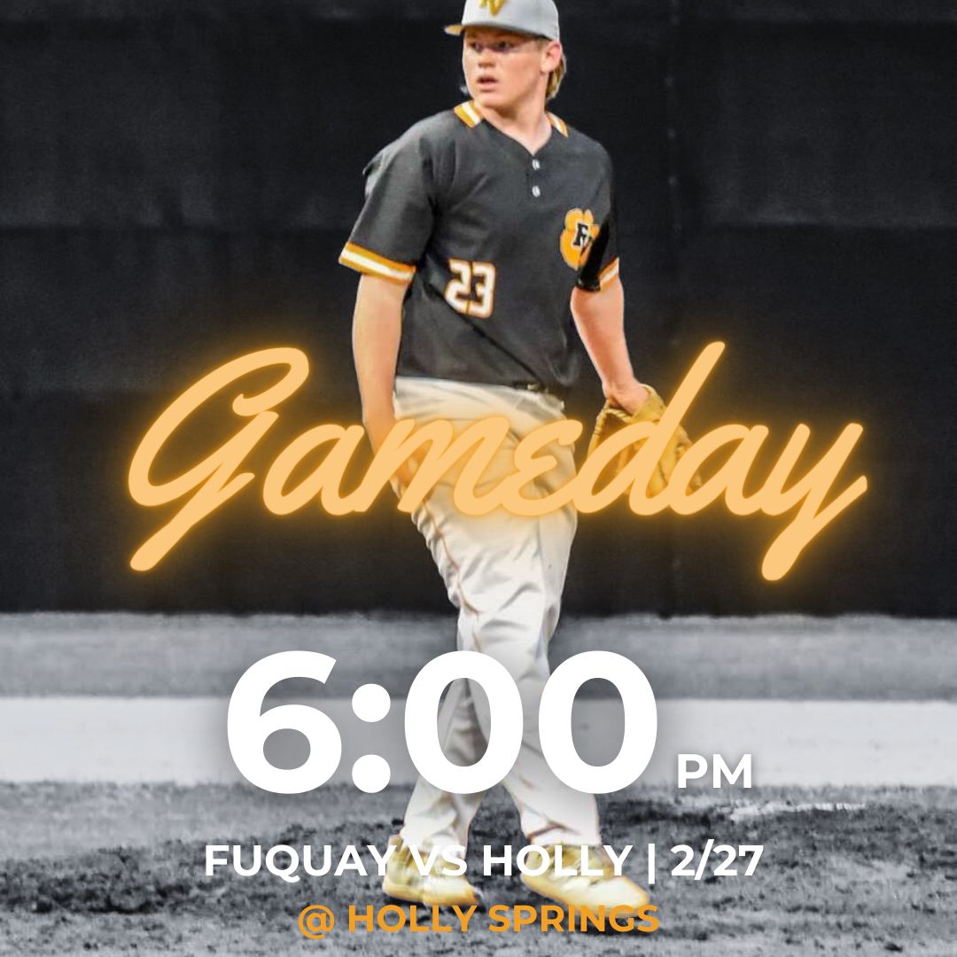 Gameday ⚾️ Roll Bengals - Fuquay VS. Holly Springs Baseball @ 6:00 PM 📍 @ Holly Springs Let’s Roll. #FVHS #FuquayVarina #RollBengals