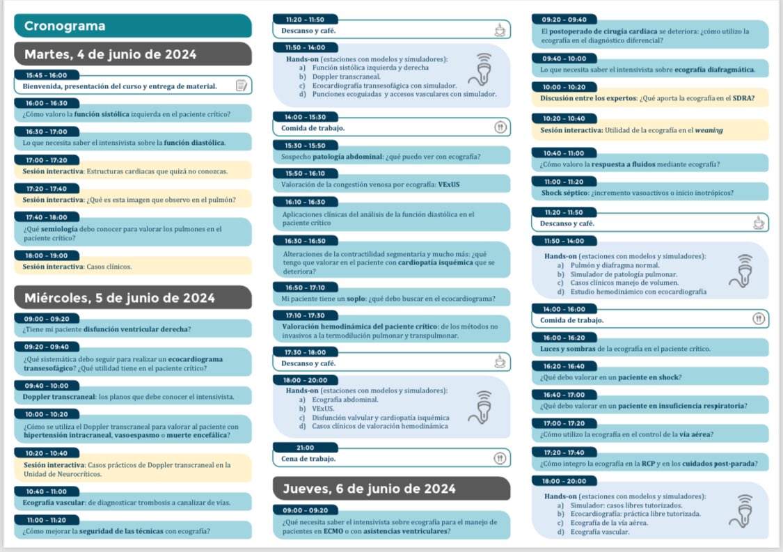 Lluis Zapata (@lluiszf) on Twitter photo 🚨En junio os esperamos en Valladolid para seguir avanzando en los conocimientos de ecografía #POCUS en el paciente crítico. Sesiones interactivas, discusiones con expertos como <a href="/ana_ochagavia/">ana ochagavía calvo</a> <a href="/LMartinVillen/">Luis Martin-Villen</a> <a href="/pereztorresICU/">David Pérez-Torres</a> <a href="/Pblancosc/">Pablo Blanco-Schweizer</a> <a href="/Vicky_uvi/">Vicky</a> y sobretodo mucha simulación! 🚨En junio os esperamos en Valladolid para seguir avanzando en los conocimientos de ecografía #POCUS en el paciente crítico. Sesiones interactivas, discusiones con expertos como <a href="/ana_ochagavia/">ana ochagavía calvo</a> <a href="/LMartinVillen/">Luis Martin-Villen</a> <a href="/pereztorresICU/">David Pérez-Torres</a> <a href="/Pblancosc/">Pablo Blanco-Schweizer</a> <a href="/Vicky_uvi/">Vicky</a> y sobretodo mucha simulación!
