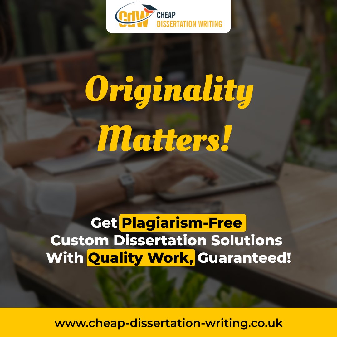 cdwritinguk's tweet image. 📝 Originality Matters! 📝

✍️ Get Plagiarism-Free Custom Dissertation Solutions with Quality Work, Guaranteed! ✍️

Visit cheap-dissertation-writing.co.uk

#CustomDissertation #DissertationSolutions #PlagiarismFree #QualityWork #OriginalDissertation #DissertationHelp