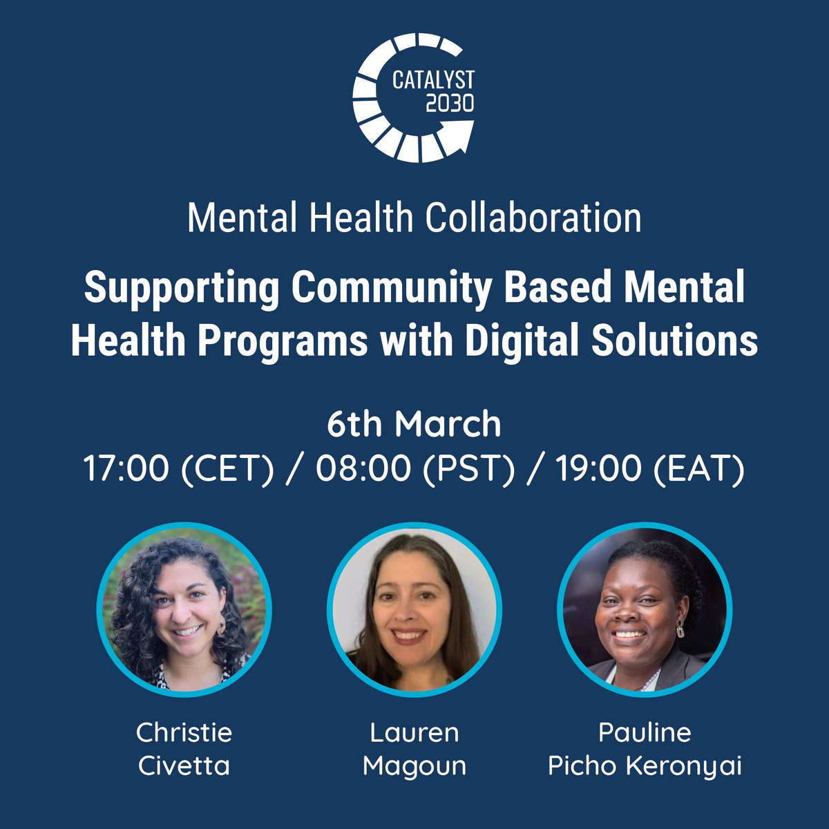 Supporting Community Based Mental Health Programs with Digital Solutions - Webinar 6 March 2024: 16:00 (GMT) / 17:00 (CET) / 08:00 (PST) / 21:30 (IST) / 19:00 (EAT) The Catalyst 2030: Mental Health Collaboration are hosting their next webinar on the 6th of March and it's set to…