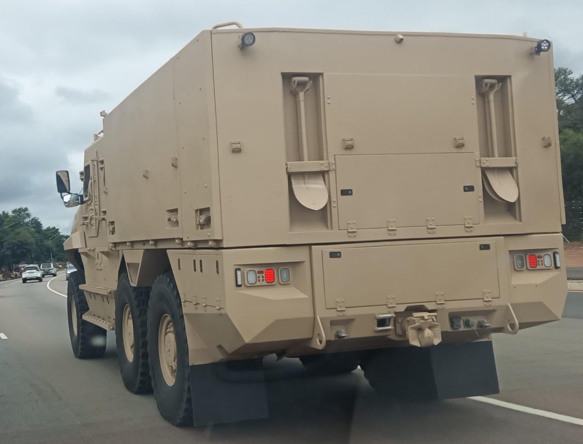 Can anyone help ID this? Spotted recently near Pretoria, South Africa. It's not one I'm familiar with, I think it might be a new in-development vehicle, and that rear platform looks like it might be intended as a logistics carrier of some sort.