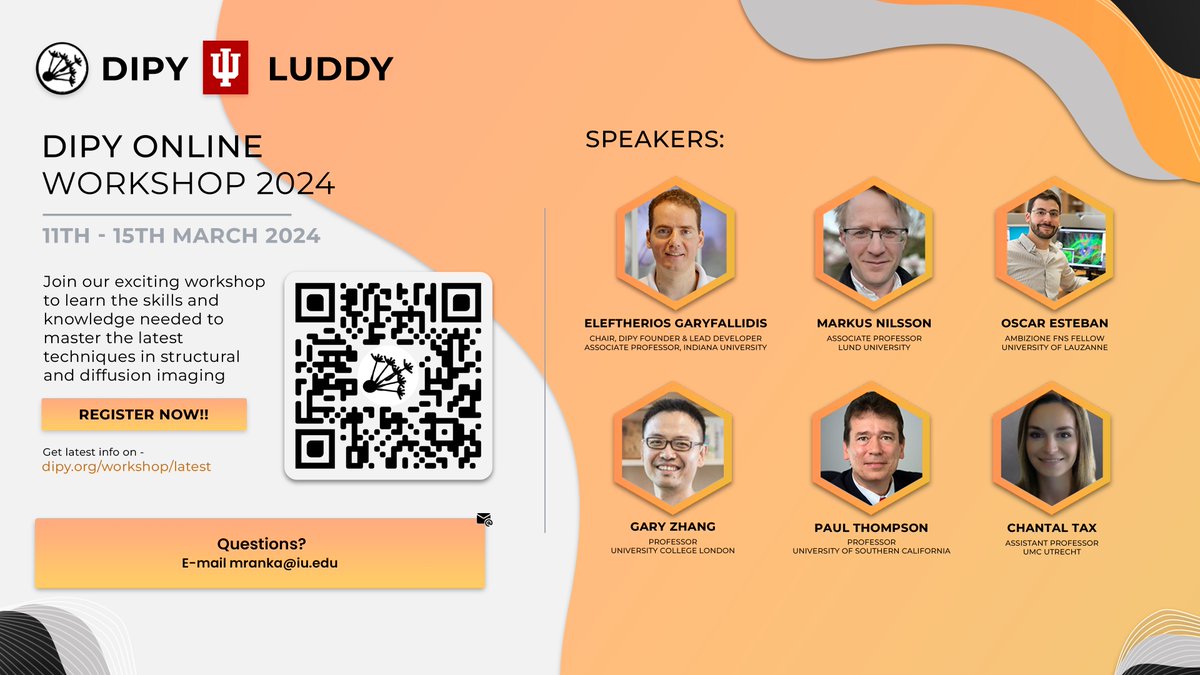 dipy (@dipymri) on Twitter photo šGet ready for an exciting lineup of speakers at the 2024 DIPY Workshop! Join us for insightful talks from Dr. Paul Thompson <a href="/PTenigma/">Paul Thompson</a> on neuroimaging studies with diffusion MRI, Dr. Markus Nilsson <a href="/m_nilsson/">Maria Nilsson</a> on new encoding strategies, and Dr. Gary Zhang <a href="/garyhuizhang/">Gary Zhang</a> on šGet ready for an exciting lineup of speakers at the 2024 DIPY Workshop! Join us for insightful talks from Dr. Paul Thompson <a href="/PTenigma/">Paul Thompson</a> on neuroimaging studies with diffusion MRI, Dr. Markus Nilsson <a href="/m_nilsson/">Maria Nilsson</a> on new encoding strategies, and Dr. Gary Zhang <a href="/garyhuizhang/">Gary Zhang</a> on