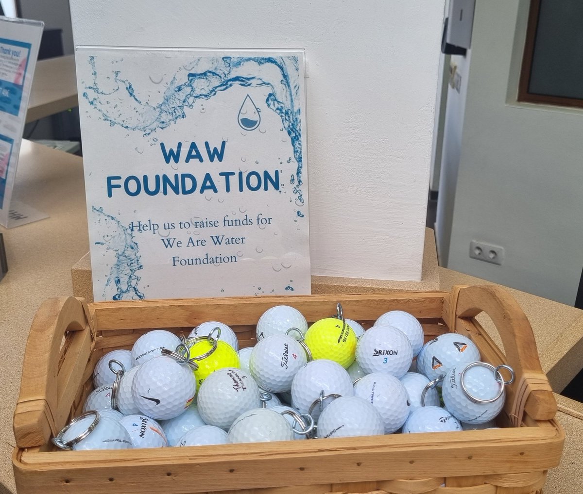 #Recycled key rings to raise funds for #WeAreWater foundation. Come to #RoyalTenerifeCountryClubResort and take yours. #letsmakeadeal