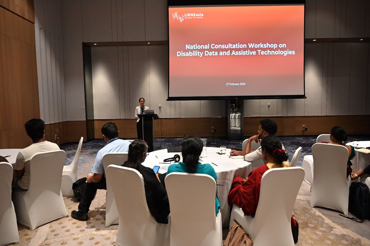 Pleased to join the consultation workshop of the joint model #Disability Survey Proj by @UNDP #SriLanka & @WHOSriLanka with funding from @EU_in_Sri_Lanka facilitated by @LIRNEasia, focusing on on #DisabilityData & Assistive Technologies critical for better informed policies