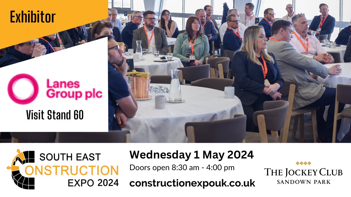 Meet @ConstructExpo Stand 60 @LanesForDrains the UK’s largest drainage & wastewater service provider. It stands at the heart of UK drainage industry and firmly on a commitment to excellence in everything it does. #SECE2024 1 May Sandown Park, FREE tickets bit.ly/3g6ku72