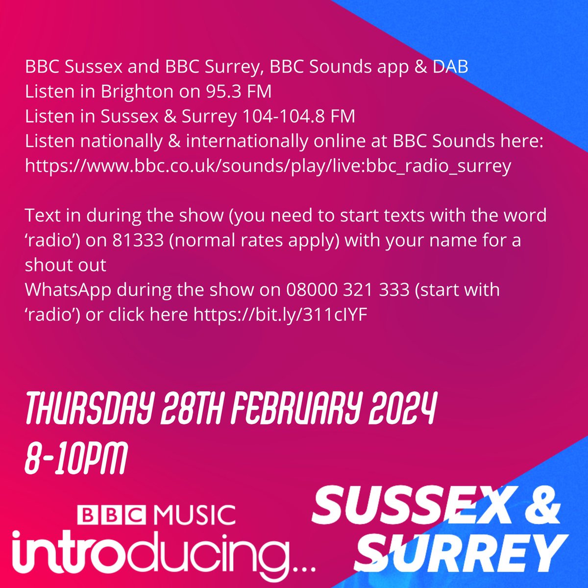 NUUXS's tweet photo. Can’t wait to have my new single “Why” played on @bbcintroducing @BBCIntroSouth with @MelitaRadio so proud of this one if you can text in live on the show please do on  WhatsApp 08000 321 333  swipe for more ways to listen 🎧 😍🙏 https://t.co/770c5T4RNb