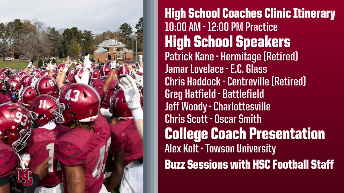 High School Coaches we will be hosting a Coaches Clinic on April 13th! Come hear talks from @Coach_Luvara and the HSC Coaching Staff. As well as @CoachKolt from Towson University and some of the best high school coaches in the state. Scan the code to register!