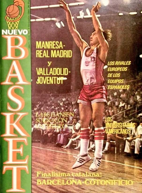 Cumple 75 años uno de los integrantes de aquella plantilla manresana, un histórico del baloncesto español y de aquella maravillosa #LigaNacional Portada de la mítica Nuevo Basket en diciembre de 1980.