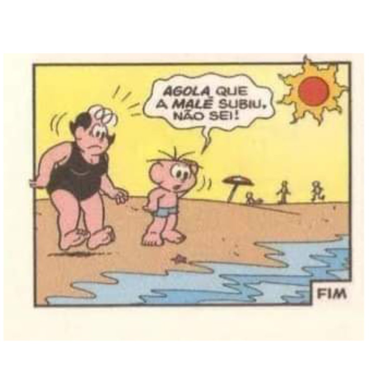 Cebolinha em Vai me enterrar na areia