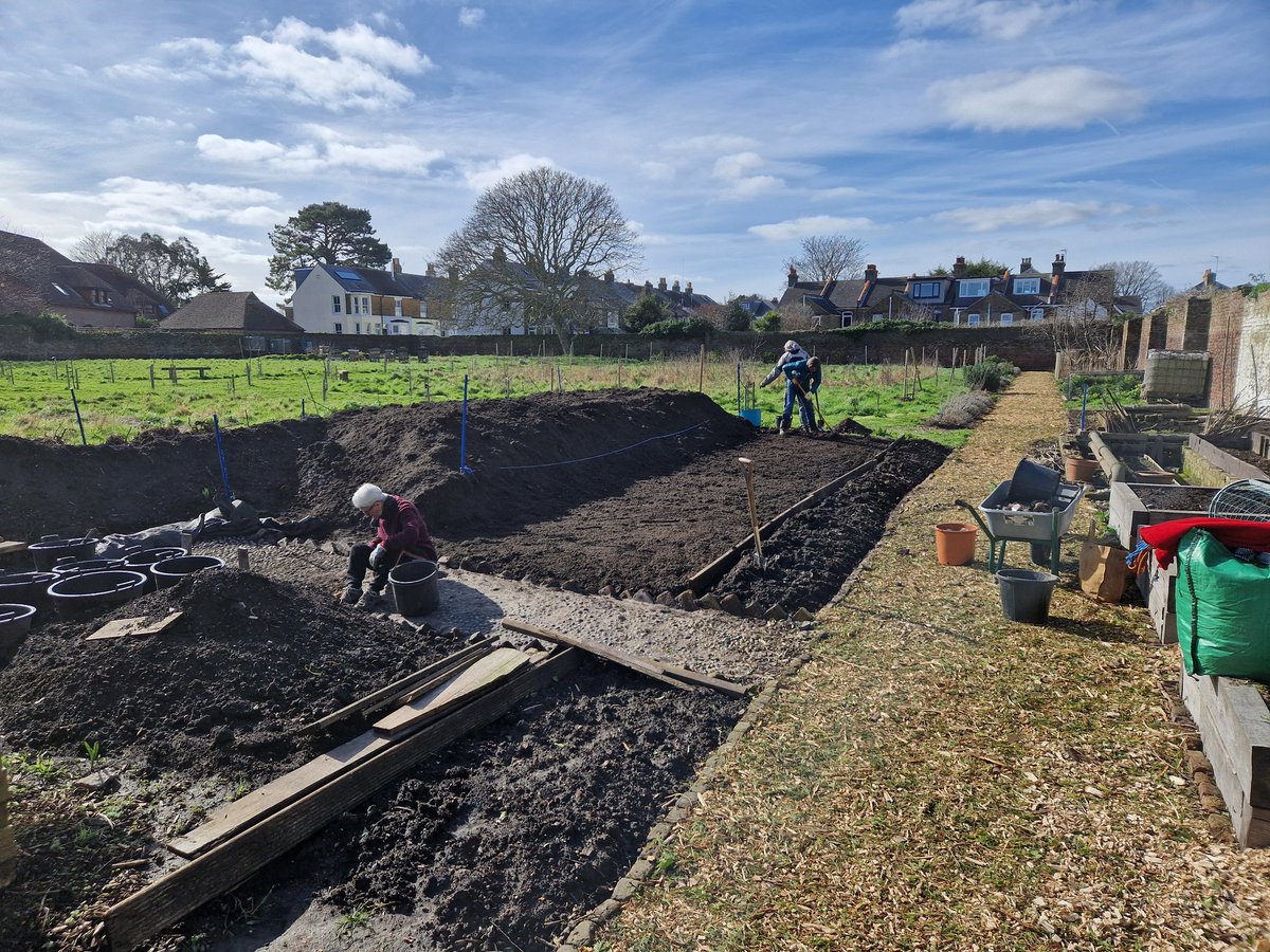 Amazing work at the #CaptainsGardenDeal restoring a cobble path and getting area for our next batch of fruit trees. @Growatbrogdale