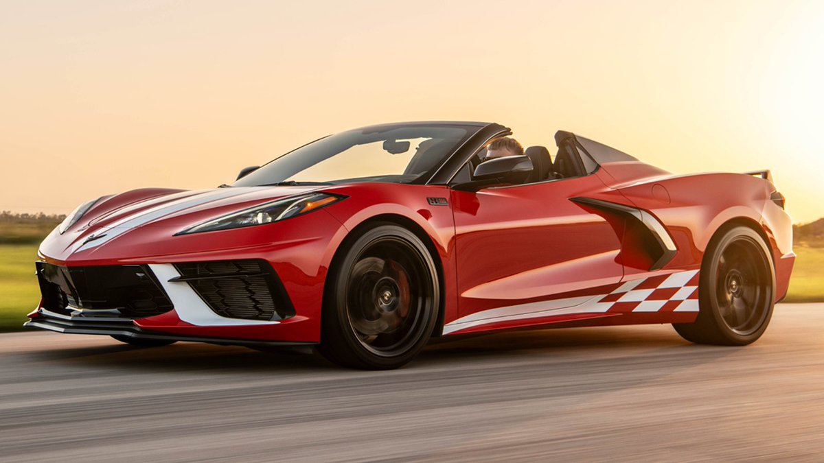 carwowuk's tweet image. REVEALED: Hennessey H700!

🔥 Hennessey has gone to town on the C8 Corvette!
🔥 Retains the mid-mounted 6.2-litre V8!
🔥 Supercharger, intercooler &amp;amp; cat-back exhaust fitted!
🔥 700hp!
🔥 More powerful than the Z06!

So... Who wants one? #corvettec8 #hennesseyperformance #carwow