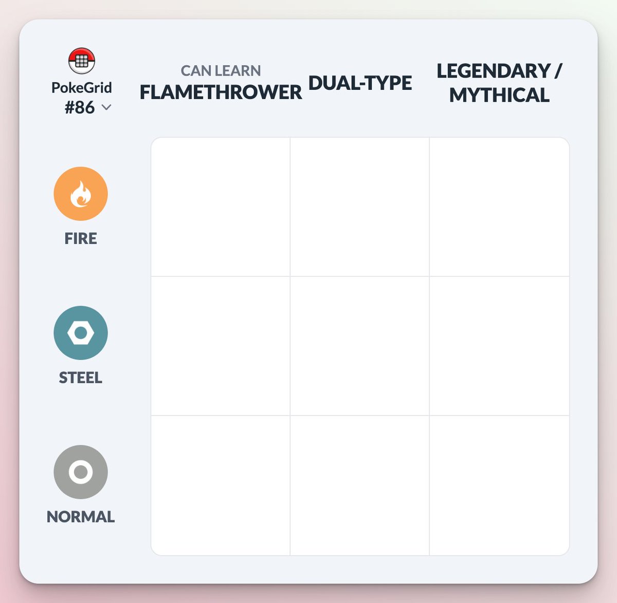 PokeGrid #86: FLAMETHROWER 🔥🔥🔥

Play at pokegrid.net and let us know your score 👇