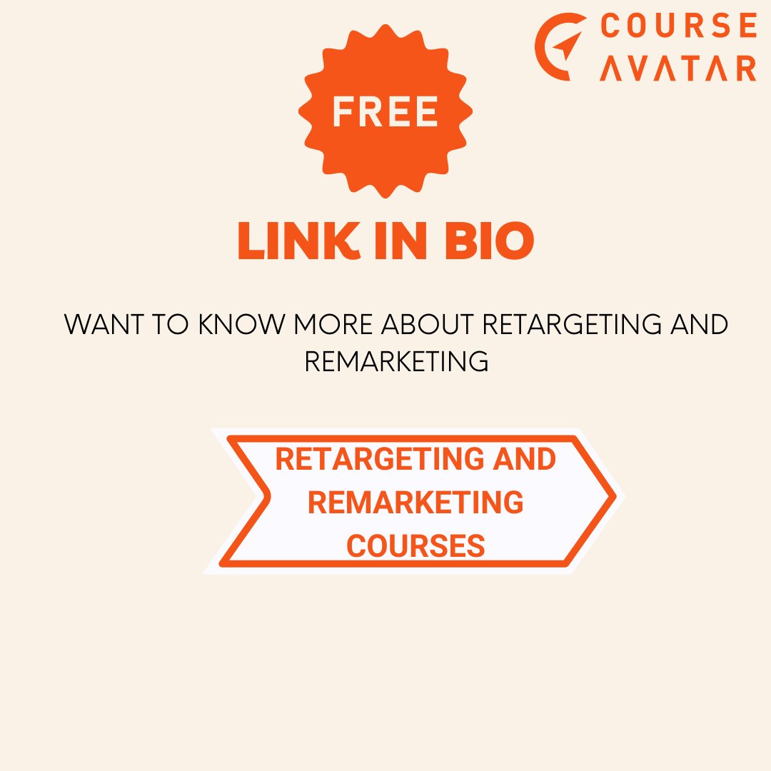 CourseAvatar's tweet image. Confused about retargeting vs. remarketing?  You&apos;re not alone!
Get a clearer understanding with our FREE courses on retargeting and remarketing!
courseavatar.com/premium-retarg…
#marketing #digitalmarketing #retargeting #remarketing #onlinecourses #freecourses #udemy