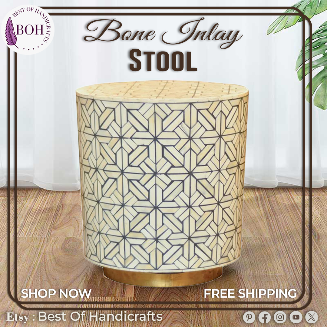 Bone Inlay Stool.
BUY NOW!! Etsy: Bestofhandicrafts
etsy.com/in-en/listing/…
.
.
#boneinlayfurniture #stool #boneinlay #motherofpearl #handmadehandicraft #handmademirror #furnituremaker #usa #homedecor #saudiarbia #trending #interiordesigns #usa