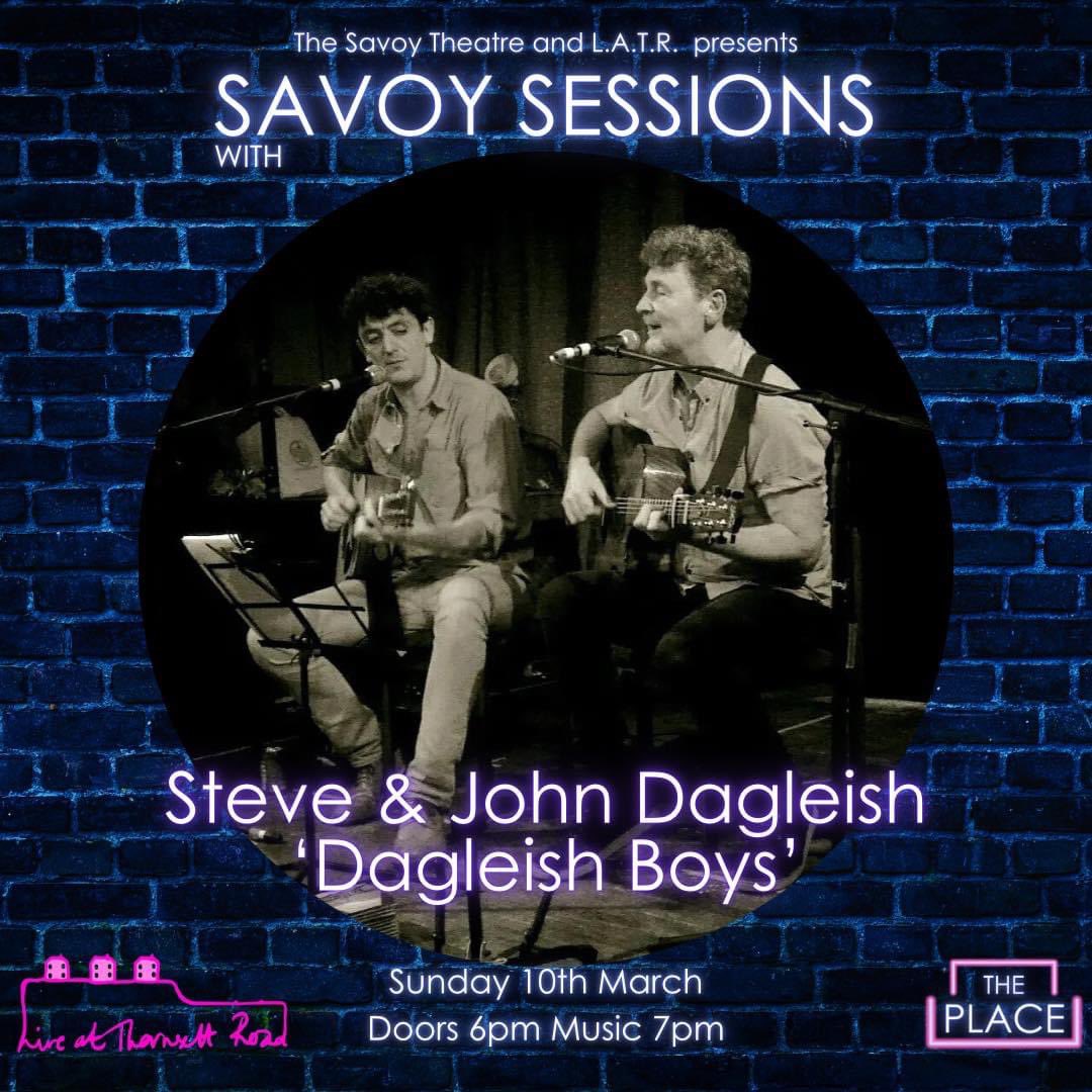 Delighted to host The Dagleish Boys at The Savoy Theatre on Sunday 10th March for a special intimate concert.

Tickets available here: atgtickets.com/search/?q=Savo…

#Original #Acoustic #Live #Music
