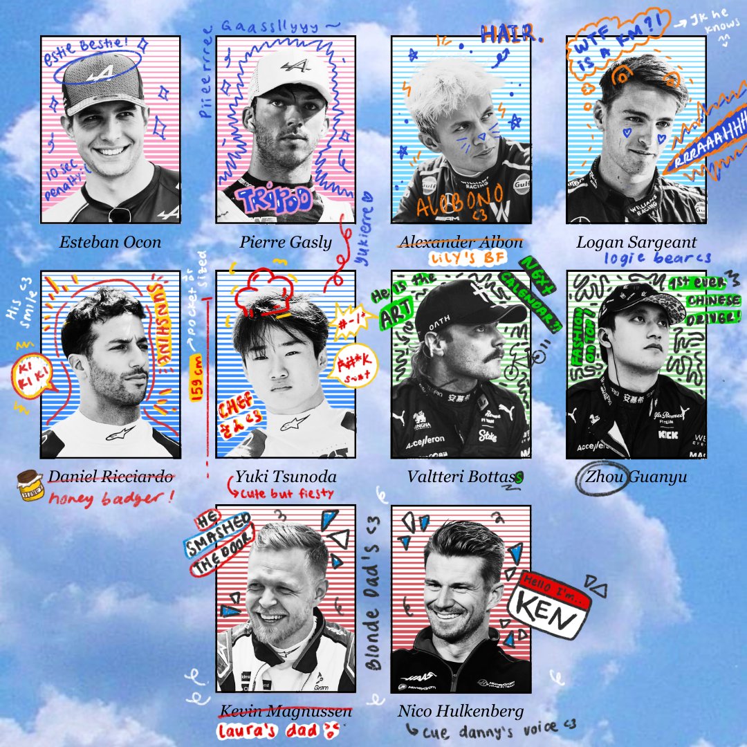GirlyGridTalk's tweet photo. β€οΈβπ₯π₯ARE YOU READY!!!π₯β€βπ₯
Introducing *drum roll*π₯ π₯π₯
The lineup for the 2024 seasonπ
#GirlyGridTalk #F1 #Formula1 #F12024 #F1contentcreator #motorsport #maxverstappen #sergioperez #lewishamilton #georgerussell #charlesleclerc #carlossainz #landonorris #oscarpiastri https://t.co/BB2Yd6WIef