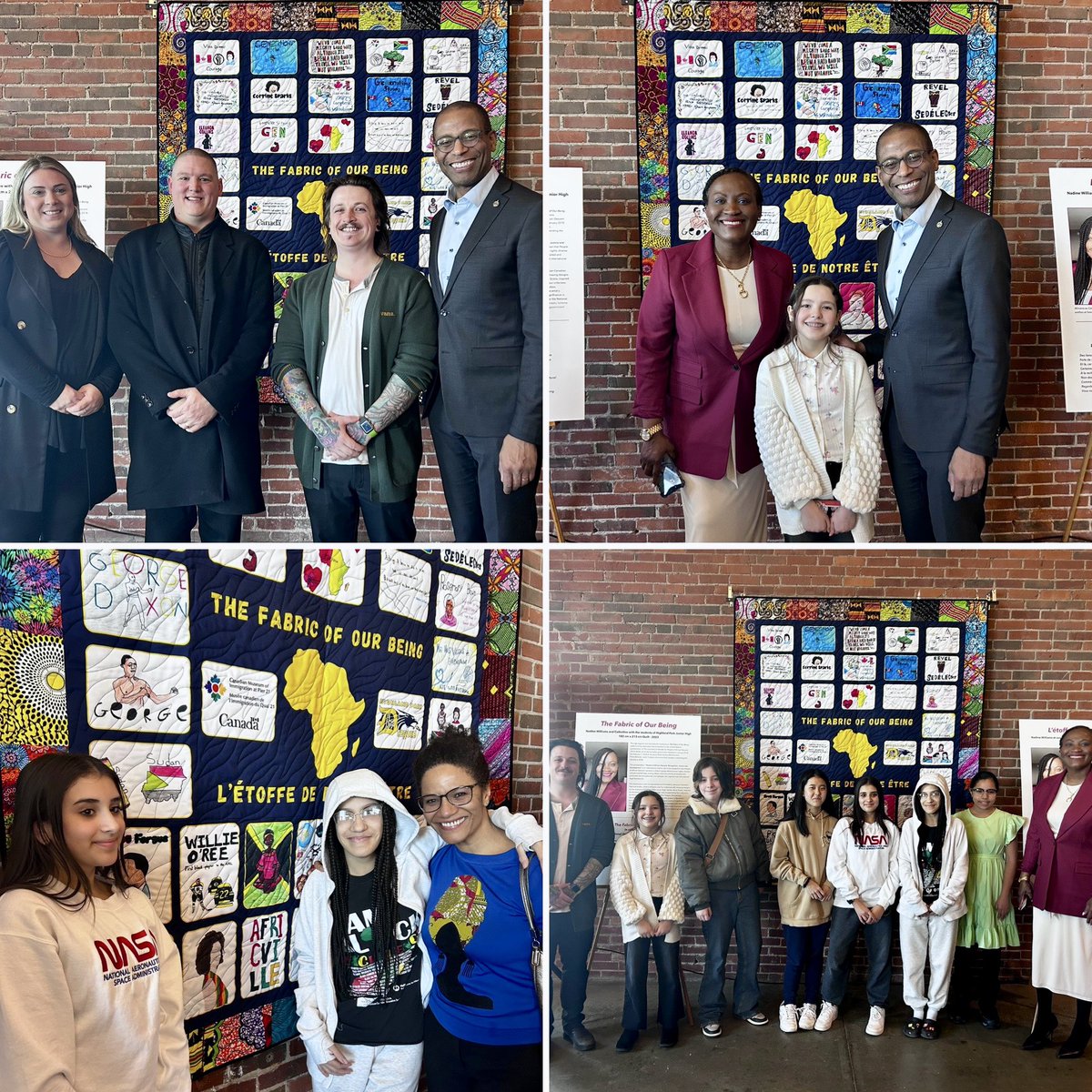 Congratulations to the students and staff of @Hpjhdragons on the unveiling of their "The Fabric of Our Being" project at <a href="/Pier21/">Canadian Museum of Immigration</a> 👏
