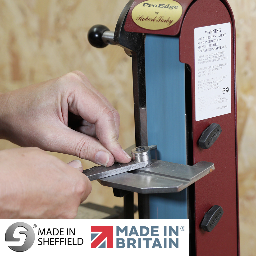 The ProEdge Cutter Holder holds tips and cutters securely allowing easy sharpening of small and difficult to grasp attachments. It allows the turner to hold every tool tip without the fear of catching fingers on the sharpening belt.

#robertsorbytools #proedge #toolsharpening