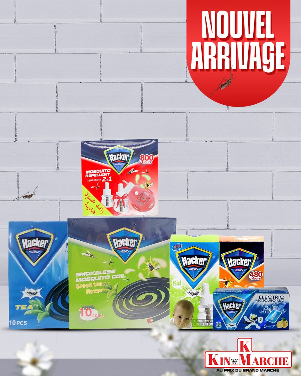 🔴𝐍𝐨𝐮𝐯𝐞𝐥 𝐚𝐫𝐫𝐢𝐯𝐚𝐠𝐞!
La tranquillité dont vous avez besoin pour votre maison est disponible au meilleur prix chez KIN MARCHE.

#kinmarche #supermarche #kinshasa #mboka #mbote #promodefolie #meillleursprix #Hacker #insecticide #moustique #nouvelarrivage