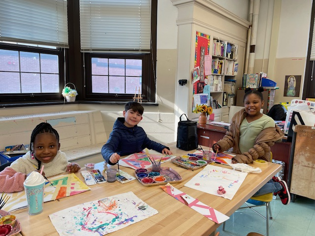vedder_g's tweet photo. Students in the MGV Painting Club created beautiful colorful tape paintings under the direction of Mrs. Gregorek. https://t.co/dG9v5fDlpM