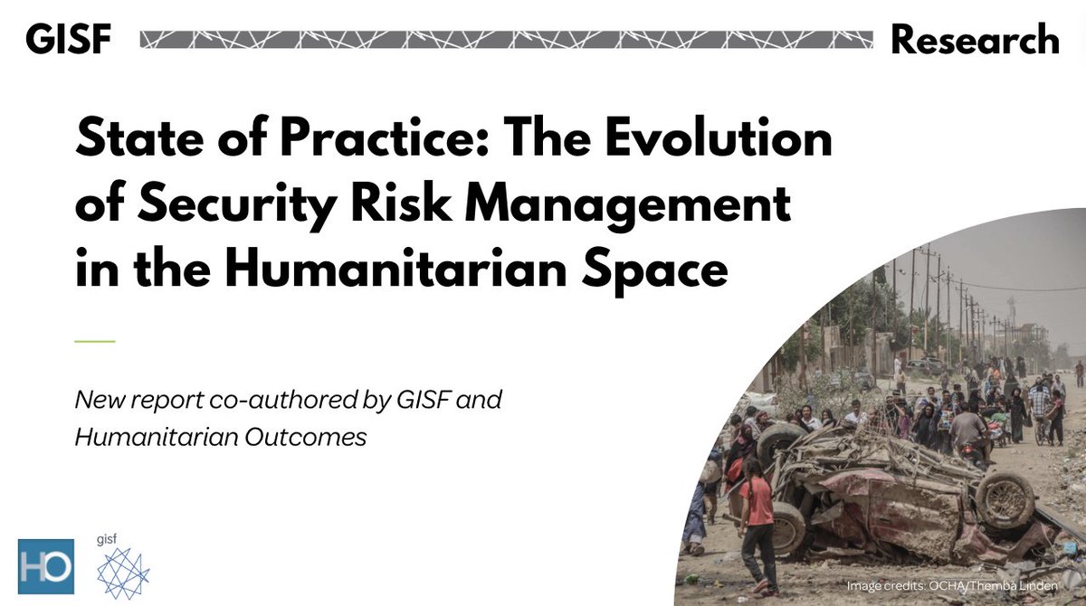 📣 A summary brief for our latest report is now available! Co-authored with @HumOutcomes, the report assesses the state of practice in humanitarian #SRM today and whether it is fit for purpose in the changing landscape of humanitarian crises. ➡️ gisf.ngo/resource/state…