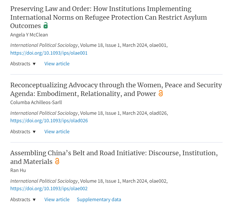 INTPOLITSOCIO's tweet photo. 🌻Spring has come!

IPS 18(1) has 9 fascinating articles covering:
1⃣Performative politics
2⃣Biopolitics 
3⃣Grassroot politics
4⃣Body politic
5⃣Terrorism politics 
6⃣Civilizational politics 
7⃣Migration politics 
8⃣Advocacy politics 
9⃣Development politics
https://t.co/r9DJsDh226 https://t.co/jQZ8qWOoEE