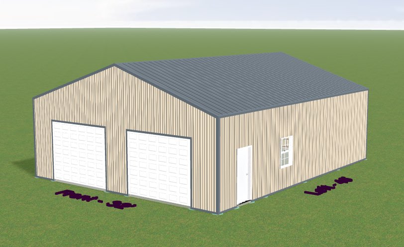 32’ x 40’ x 10’ Enclosed Pole Barn
(2) 10’ x 8’ Garage Doors 
(1) Entry Door
(2) 3’ x 4’ Windows 
.
.
.
Complete Building Kit Available. Installation Available 200 Miles From Summertown TN. Message for details.
.
.
#postframe #postframebuilder #postframeconstruction