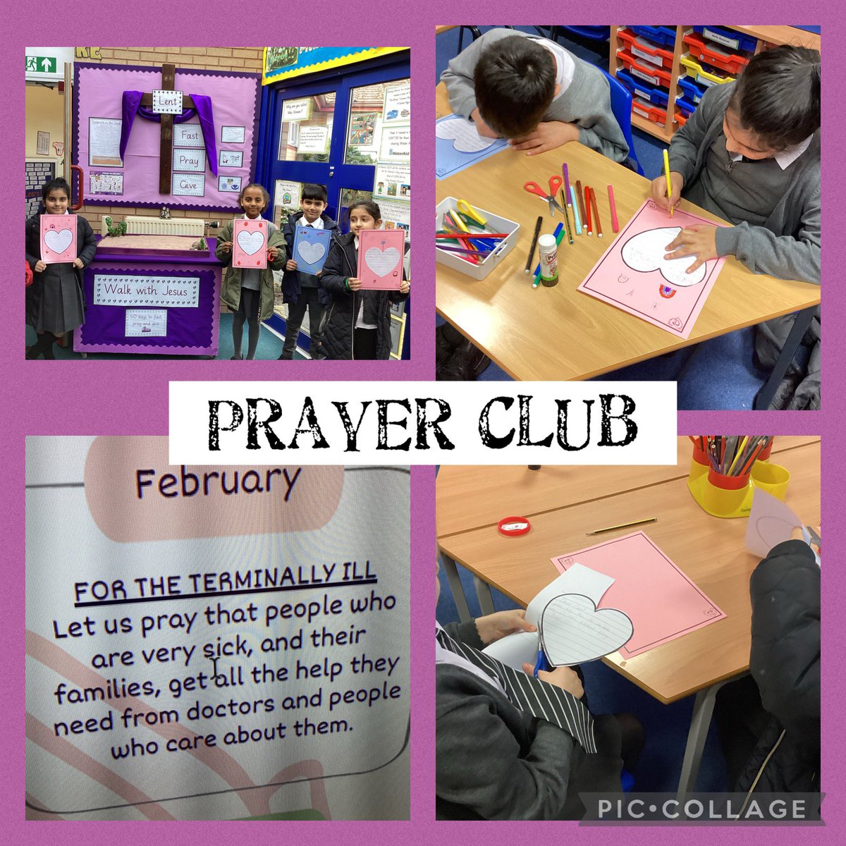 StBernsPrimary's tweet image. During our Lenten prayer club we focused on prayer and Pope Francis’ monthly prayer intention. We wrote and illustrated prayers for those people who are terminally ill at Heartlands Hospital. #Lent #prayerclub #walkwithJesus #PopeFrancis @BCPP__