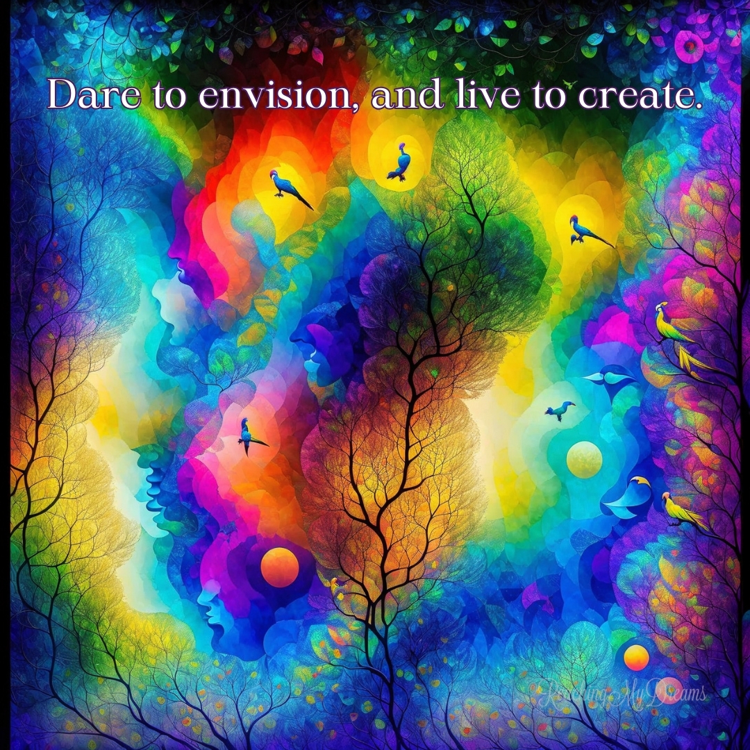 ReachingMyDream's tweet image. "Dare to envision, and live to create." 🌈 Let's turn our visions into reality, one creation at a time. #CreateTheVision #LiveToCreate #ArtisticTuesday