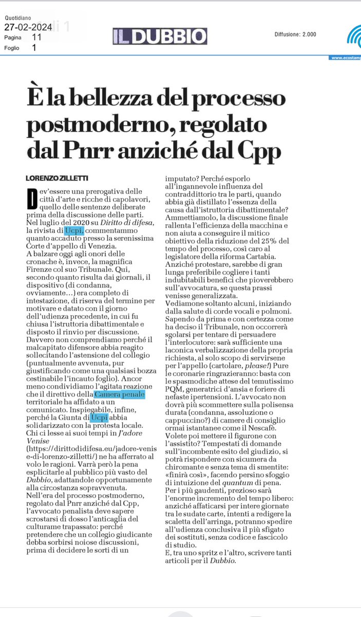 LZilletti's tweet image. LA SENTENZA “PREDITTIVA” DI FIRENZE @pistelligoffr @guidotweet @magnomiche @ErmesAntonucci @RadioRadicale @carmelopalma @ExtremaRatioas @CamerePenali @StefanoPutinati @sedmagis @alebarbano