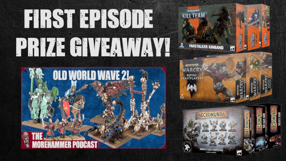 First Episode Celebration PRIZE GIVEAWAY!!! 
youtu.be/00q-1BOcASc
Hello all, our new weekly Warhammer podcast has launched which you can check out at the link above.  For details on how to enter the prize giveaway check comments below. 
#warhammer #warhammercommunity #podcast