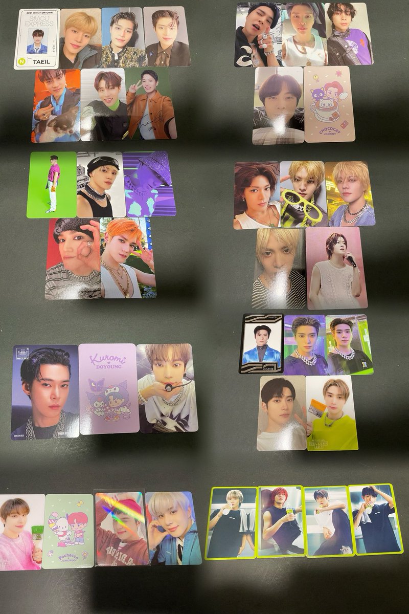 ichi_1527's tweet photo. NCT 127 DREAM トレカ 交換

〈譲〉画像のもの（テイル、ジャニ、テヨン、ユウタ、ドヨン、ジェヒョン、ジョンウ、マーク）

〈求〉ヘチャン関連

イリチル東京ドーム公演での交換 or 郵送での交換希望です。（手渡し交換優先、本垢提示可能）
お心当たりある方気軽にリプ、DMよろしくお願いいたします https://t.co/dpJtt3fShi