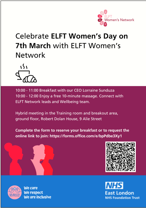 Breakfast with our CEO Lorraine Sunduza on 7th March 10-midday, do join us in person or online