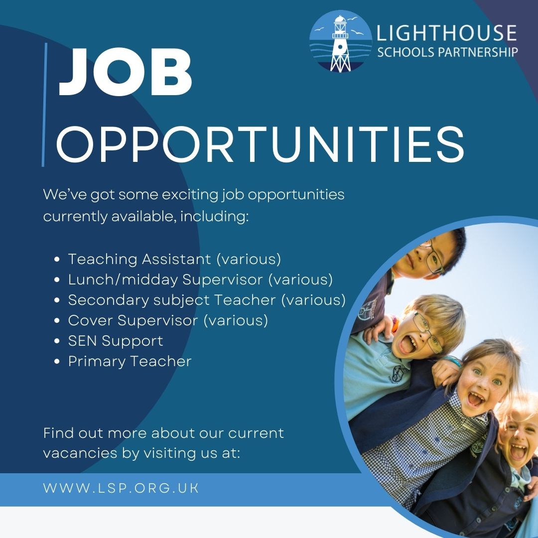 JOB OPPORTUNITIES | We have several exciting job vacancies within our LSP schools, from Teaching Assistant and SEN Support roles, to KS2 Teachers and Cover Supervisors. Find out more about the roles we currently have available at: eteach.com/jobs?empNo=519…