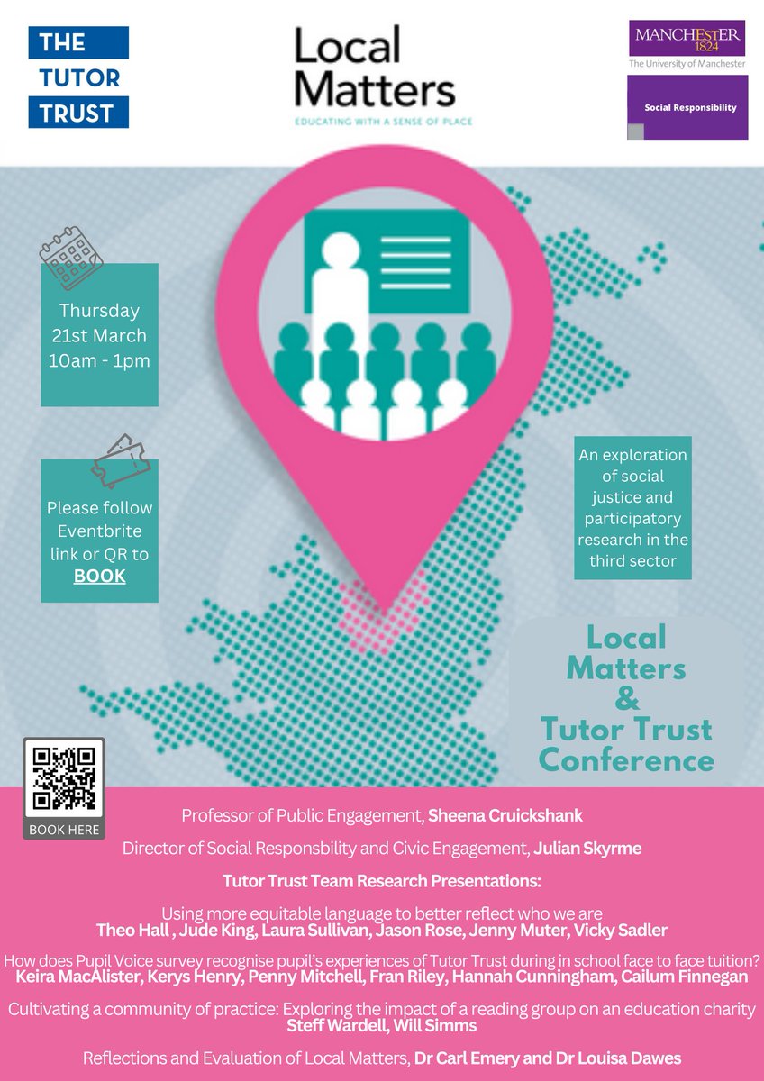Dr Carl Emery (@drcarlemery) on Twitter photo Want to know how our social justice research with sector partners is shaping education?
Join us:
eventbrite.co.uk/e/local-matter…
<a href="/UoMPolicy/">Policy@Manchester</a> <a href="/uomhums/">UoM Humanities</a> <a href="/UoMHumsImpact/">UoM Humanities Impact</a> <a href="/EducationUoM/">Manchester Institute of Education (MIE)</a> <a href="/PIAatMIE/">Power, Inequality, Activism</a> <a href="/SocialResponUoM/">Social Responsibility</a> <a href="/TheTutorTrust/">The Tutor Trust</a> @LocalMattersUoM <a href="/PGRSEED/">Postgraduate Research at SEED</a> @GMPovertyAction <a href="/CarlosHealthDev/">carlos tait</a> Want to know how our social justice research with sector partners is shaping education?
Join us:
eventbrite.co.uk/e/local-matter…
<a href="/UoMPolicy/">Policy@Manchester</a> <a href="/uomhums/">UoM Humanities</a> <a href="/UoMHumsImpact/">UoM Humanities Impact</a> <a href="/EducationUoM/">Manchester Institute of Education (MIE)</a> <a href="/PIAatMIE/">Power, Inequality, Activism</a> <a href="/SocialResponUoM/">Social Responsibility</a> <a href="/TheTutorTrust/">The Tutor Trust</a> @LocalMattersUoM <a href="/PGRSEED/">Postgraduate Research at SEED</a> @GMPovertyAction <a href="/CarlosHealthDev/">carlos tait</a>