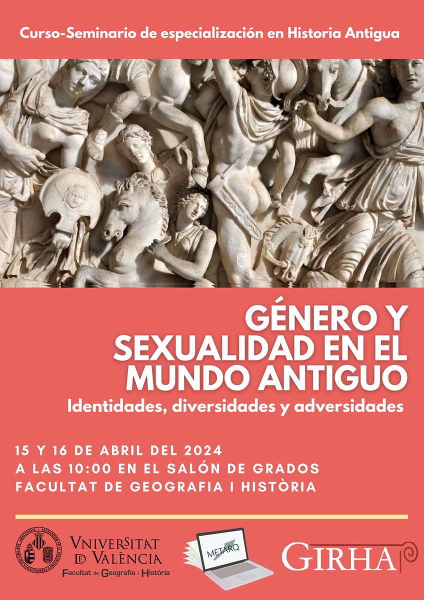 GIRHA_UV's tweet photo. Ya tenemos cartel de nuestro seminario anual, estáis invitados/as el próximo 15 t 16 de abril https://t.co/EjbDGwZPn2