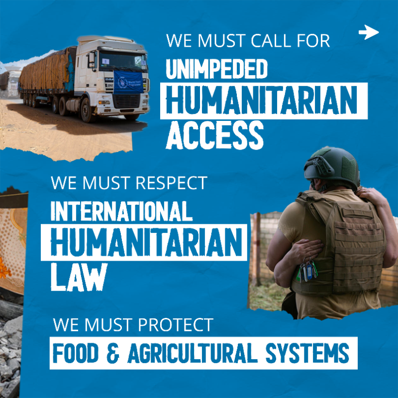 WFP's tweet photo. Food is nourishment. 
Food is hope. 
Food is life. 

Food is not a weapon. 

Six years since #UNSC Resolution 2417 was adopted, conflict continues to be the primary driver of extreme hunger.