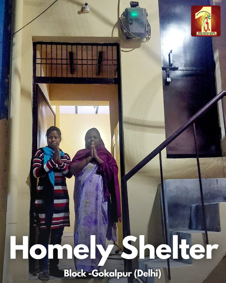 DSSNewsUpdates's tweet photo. In Gokulpur, Delhi, Dera Sacha Sauda volunteers embody the true spirit of compassion. Together, they've provided a #HomelyShelter to a needy family, showcasing the immense power of unity and kindness. Their collective effort has turned a dream into reality, building more than just walls! 🏠 #MissionHumanity #DeraSachaSauda