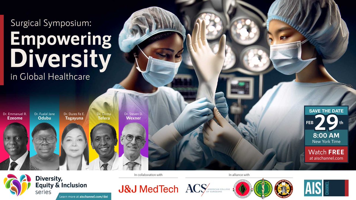 Girma Tefera MD,FACS (@gttefera) on Twitter photo Please join AIS Channel broadcasting this surgical symposium: Empowering Diversity in Global Healthcare with great speakers <a href="/cosecsa/">COSECSA</a> President, <a href="/_WACS_Surgeons/">WEST AFRICAN COLLEGE OF SURGEONS</a> president and Philippine’s surgical Society president <a href="/AmCollSurgeons/">American College of Surgeons</a> <a href="/SWexner/">Steven D Wexner MD, PhD</a> Please join AIS Channel broadcasting this surgical symposium: Empowering Diversity in Global Healthcare with great speakers <a href="/cosecsa/">COSECSA</a> President, <a href="/_WACS_Surgeons/">WEST AFRICAN COLLEGE OF SURGEONS</a> president and Philippine’s surgical Society president <a href="/AmCollSurgeons/">American College of Surgeons</a> <a href="/SWexner/">Steven D Wexner MD, PhD</a>