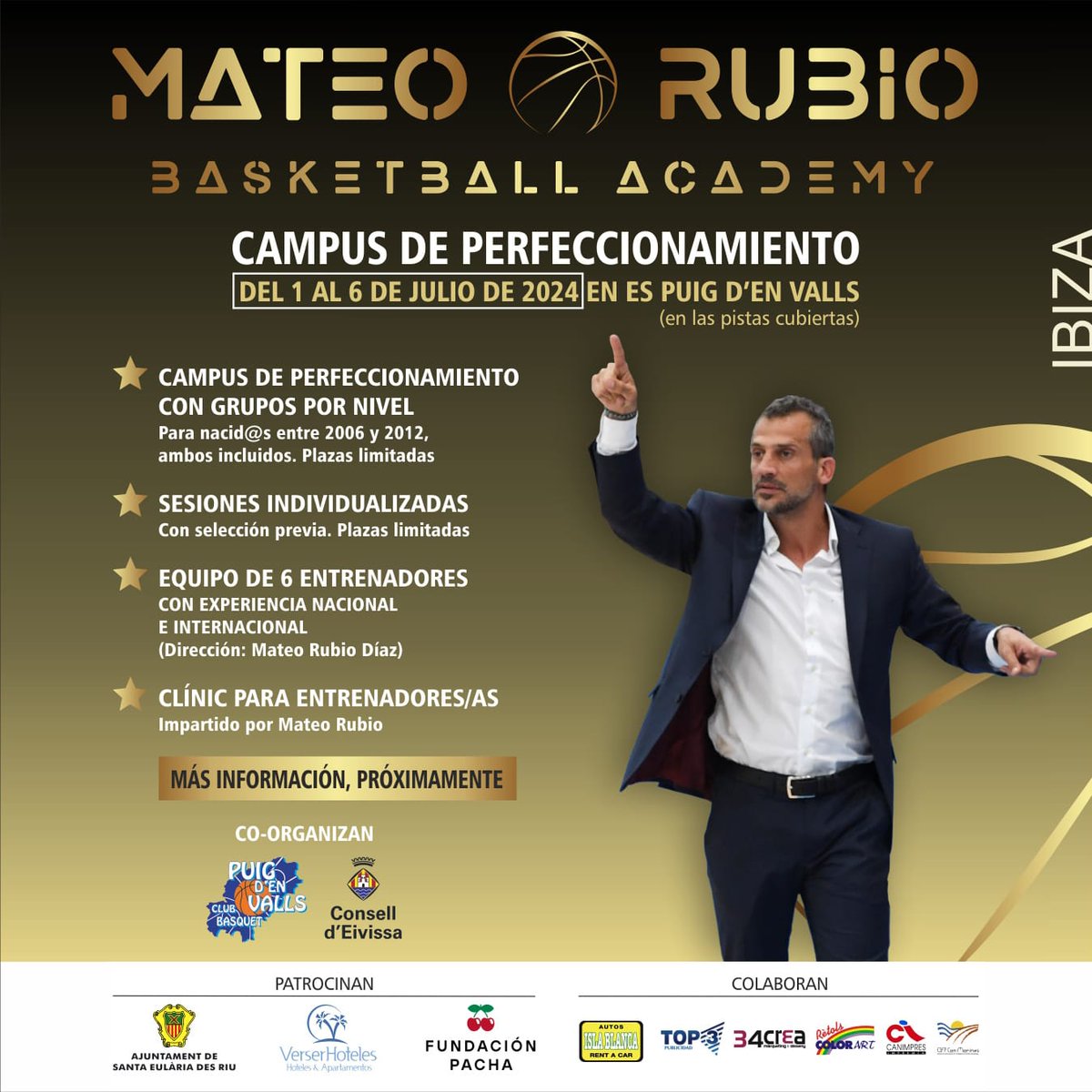 MRbballacademy's tweet photo. Campus de PERFECCIONAMIENTO Ibiza '24. 

Próximamente información sobre las PREinscripciones. 

Save the date!! https://t.co/rXIGG1rO1I